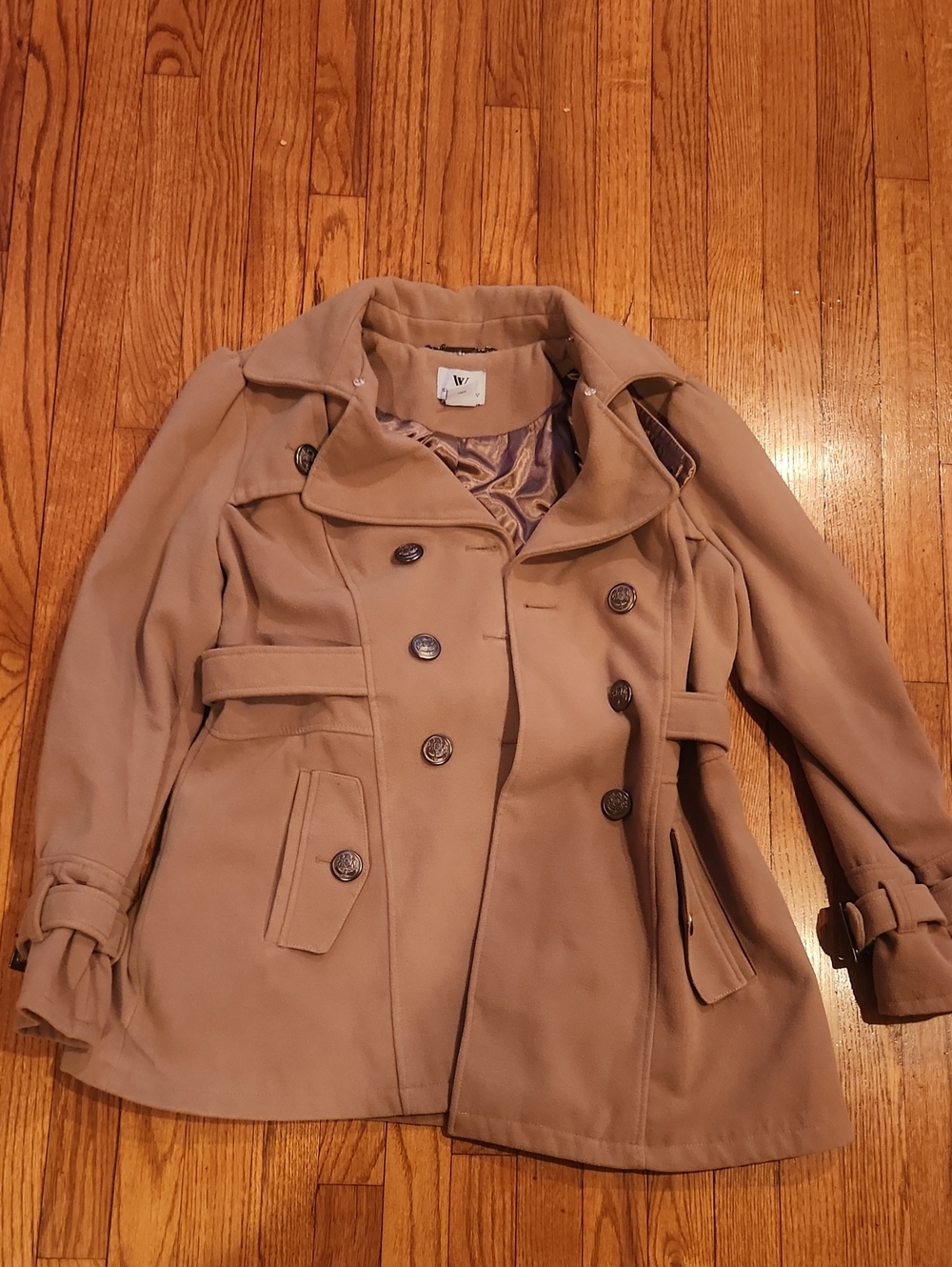Worthington Camel Double-Breasted Trench Coat